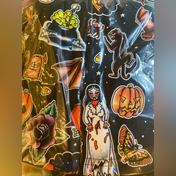 Blackmilk “TATTOWEEN BLACK LONG SLEEVE EVIL MINI SKATER DRESS” Size Medium M NWT - Picture 13 of 16